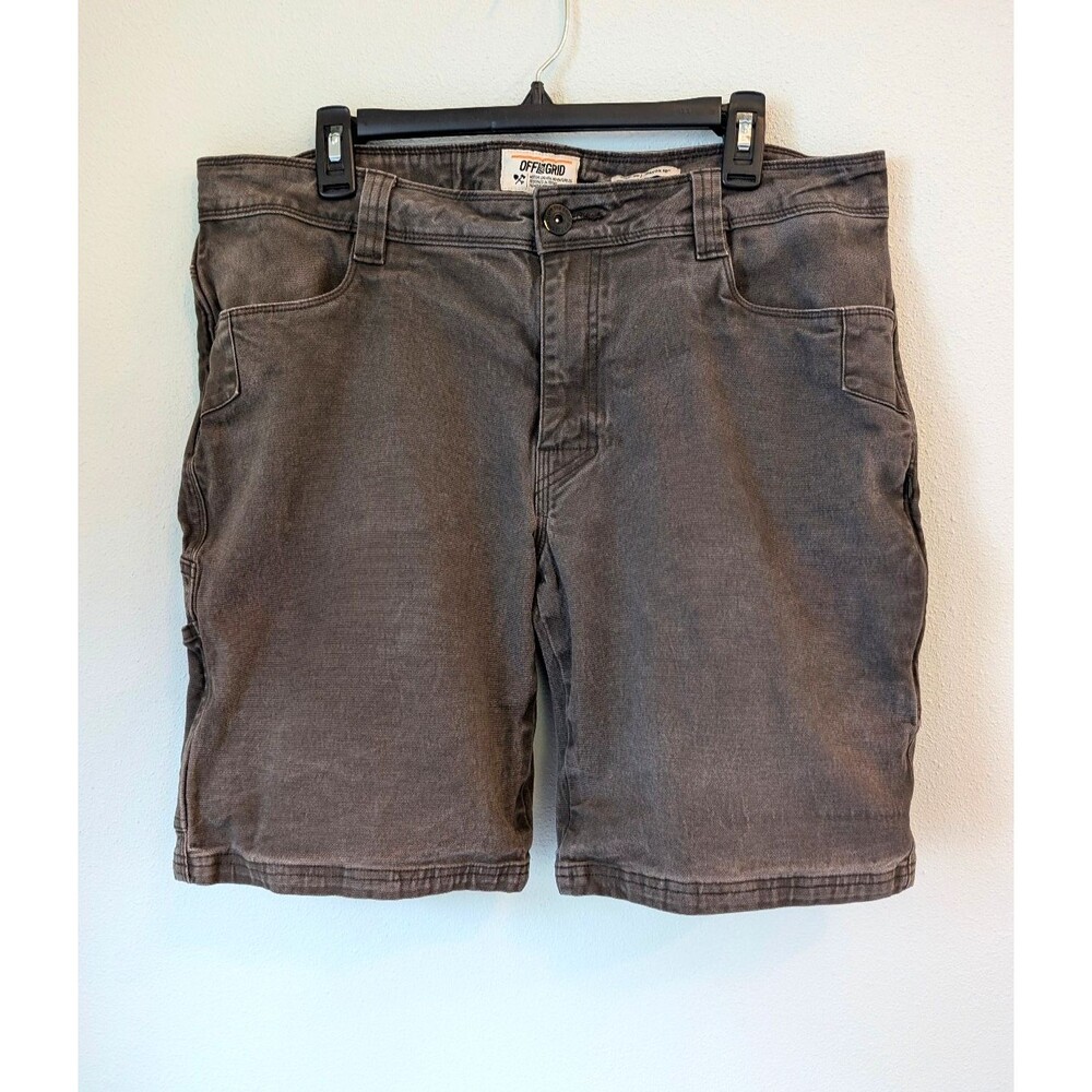 Off The Grid OTG Shorts Mens 36 Gray Havok 10" Cargo Canvas Carpenter Tactical
